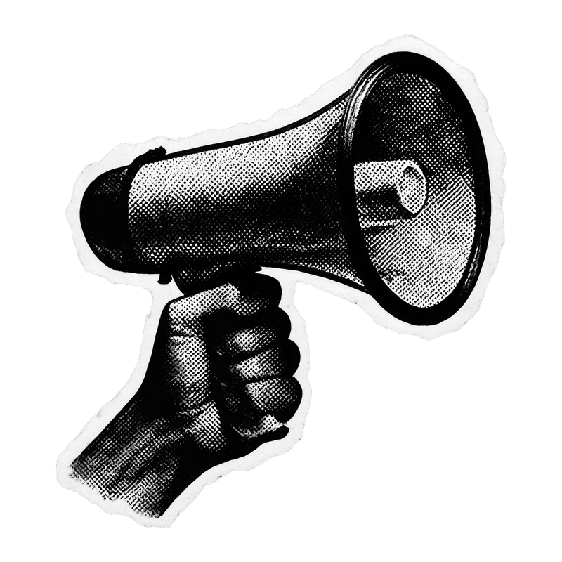 A retro-style megaphone